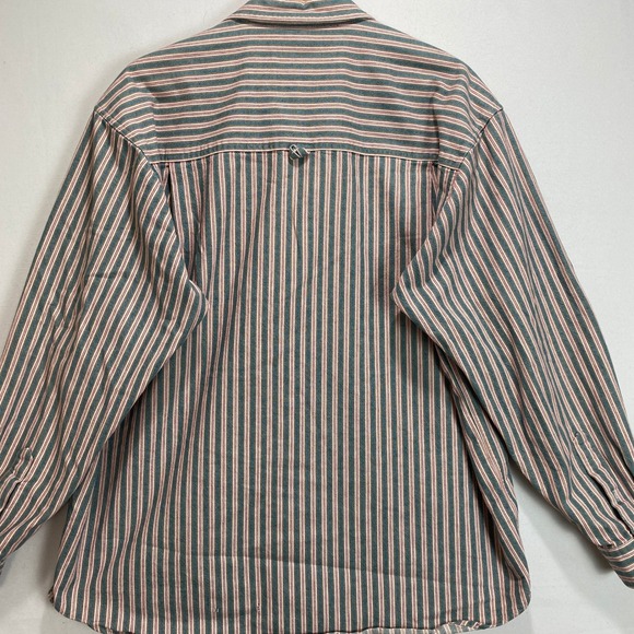VTG Eddie Bauer Elkhorn Twill Striped Button Up Shirt Mens L Long Sleeve Outdoor - Picture 8 of 8